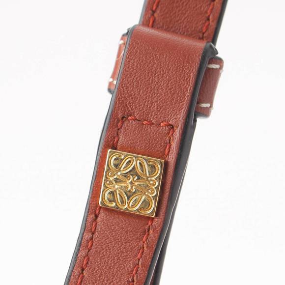 Loewe Bunny Tweed x Leather Check Shoulder Bag Brown - Picture 7 of 10